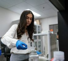 A student is working in a laboratory
