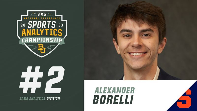 AXS National Collegiate Sports Analytics Championship #2 Game Analytics Division Alexander Borelli.