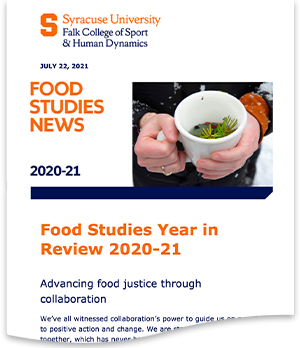 A snapshot of the latest food studies newsletter