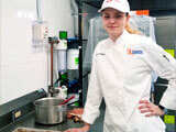 Kelsie Wilson in the Klenk Learning Kitchens