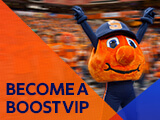 Otto the Orange. Graphic Reads "Become a Boost VIP."