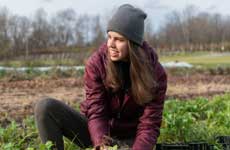 Anna Zoodsma works in the field at Salt City Harvest, a Syracuse-area farm.