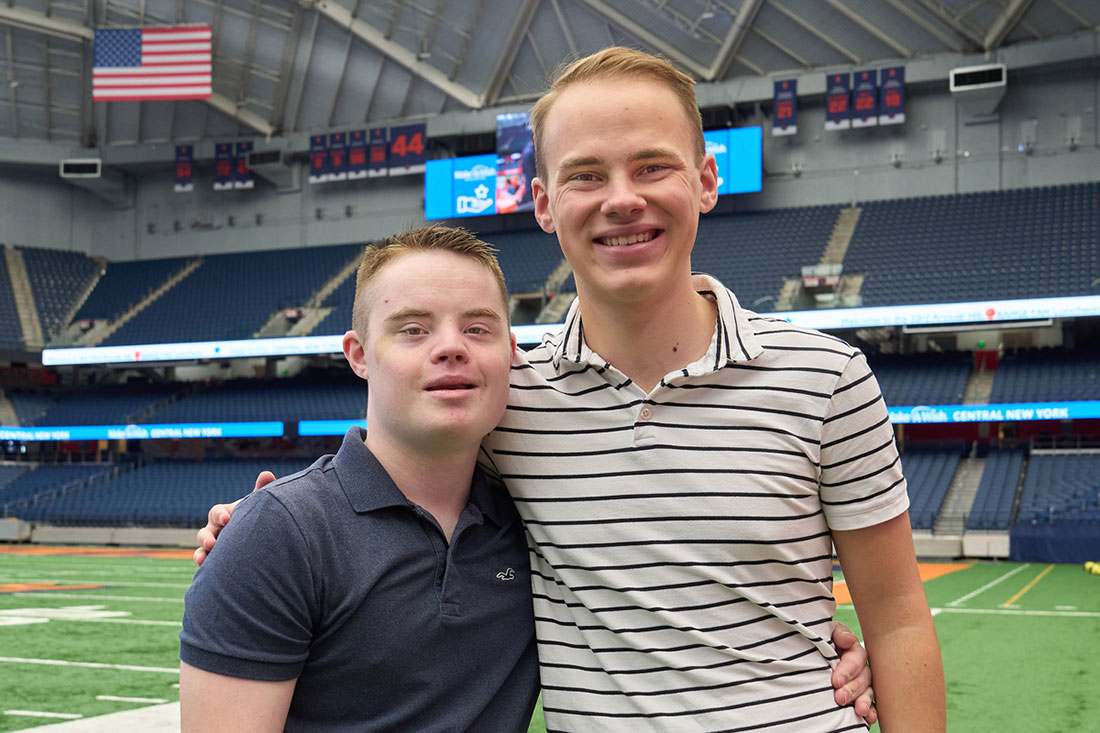 Brothers Mark and Luke Radel standing in the Dome