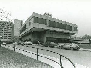 Exterior of a 1960s modern building