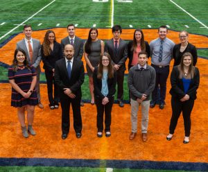 SVEM Class of 2018 posed on field in Dome