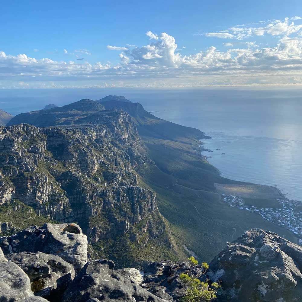 A view from Table Mountain in South Africa