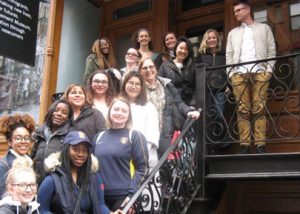 Students outside the Tenement Museum during the 2017 Mirken immersion trip.