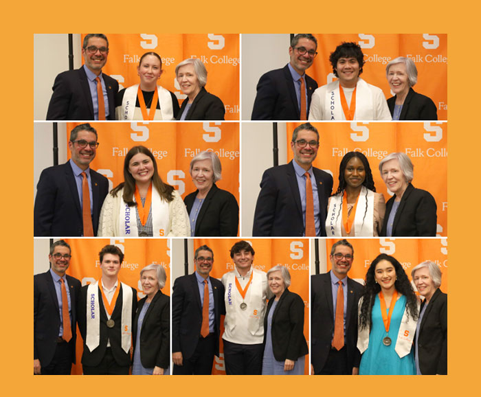 2025 collage images of Falk scholars and presenters