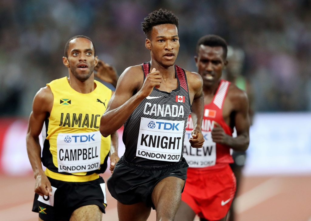 Justyn Knight races for Canada team