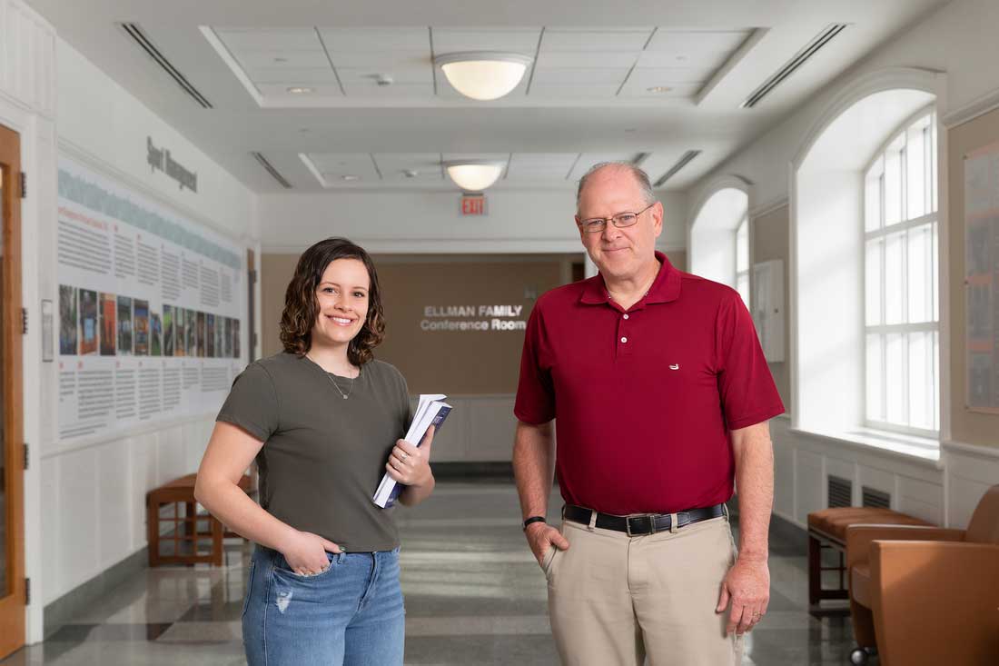 Mackenzie poses with Professor Rodney Paul