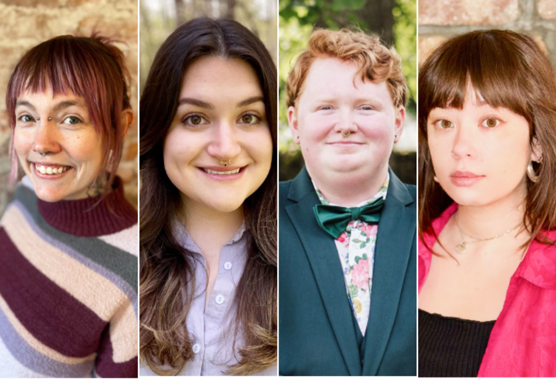 collage image of four students recipients of awards from marriage and family therapy