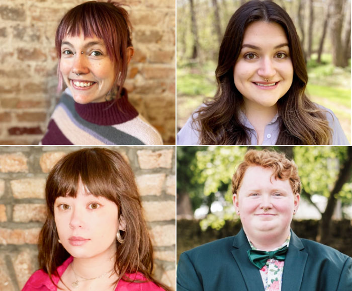 collage image of four students recipients of awards from marriage and family therapy